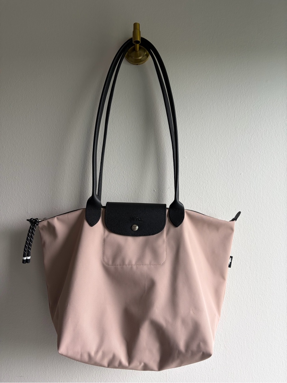 Longchamp Energy XXL Long Handle Dusty Rose Tote with Black Trim - Picture 5 of 14
